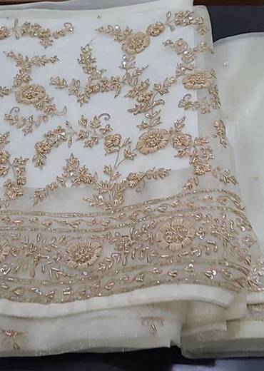 Ivory White Threadwork Suit Set