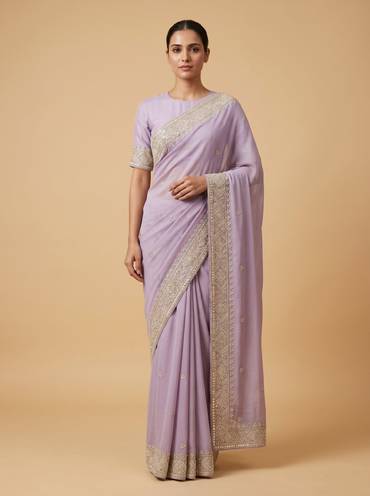 Lavender Dream Glow Saree