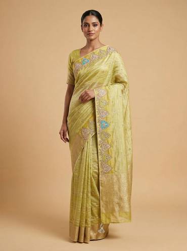 Lemon Bright Handloom Saree