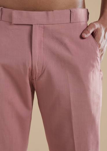 Mauve Suede Jodhpuri Set With Stone Zardosi Work