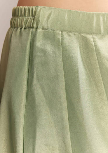 Mint Green Tissue Anarkali Suit With Cutdana And Beads Embroidery