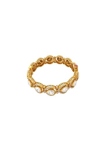 Moissanite Polki Bangle Set