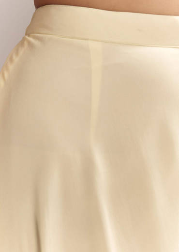 Off White Georgette Crop Top And Palazzo Set With Embroidered Cape