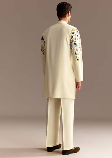 Off White Palazzo Kurta Set