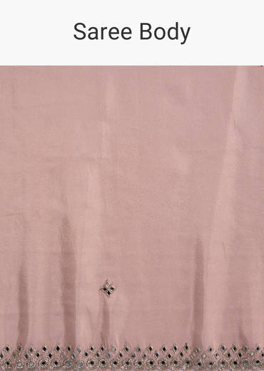 Peach Tissue Saree With Heavy Hand Embroidery