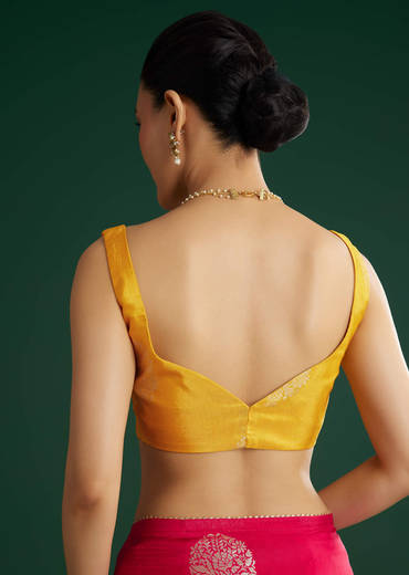 Pink Dola Silk Saree With Gotapatti And Brocade Border