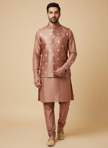 Pink Statement Jacket Kurta Set
