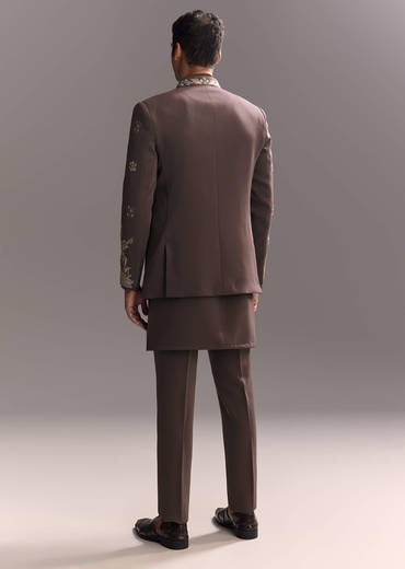 Purple Jodhpuri Suit For Men With Heavy Hand Work