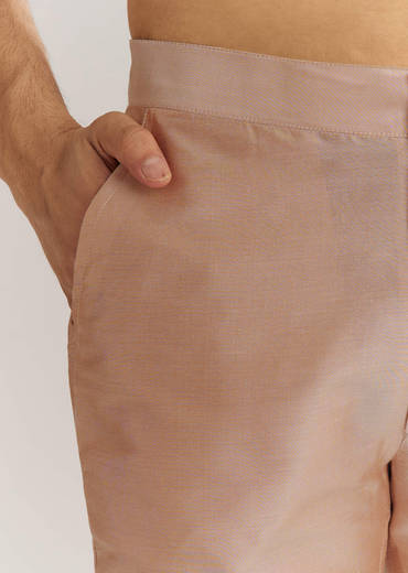 Purple Pashmina Zipper Kurta Pant Set