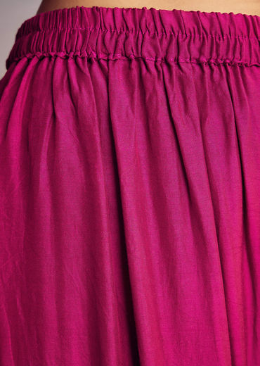 Purple Patola And Bandhani Print Kurta Set With Banarasi Dupatta