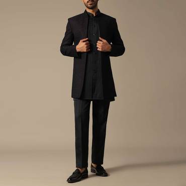 Royal Purple Radiance Sherwani Set