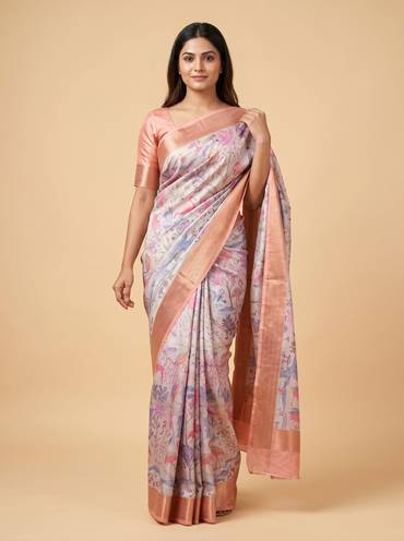 Rust Elegance Handloom Saree
