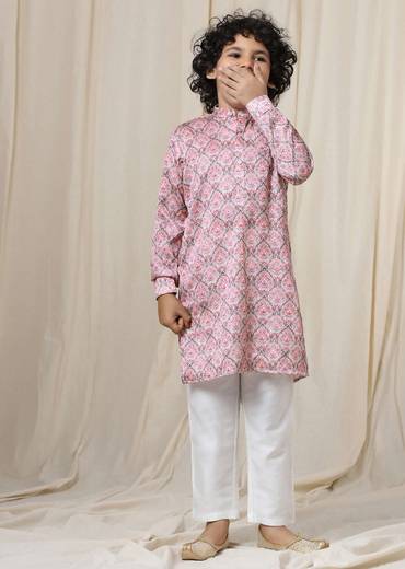 kalki coral cloud pink silk kurta set-sg138091 2