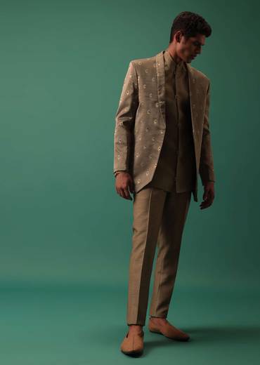 golden brown buta striped highlighted-sg165499 7