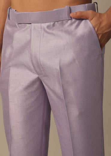 Purple Indowestern With Intricate Zari Embroidery