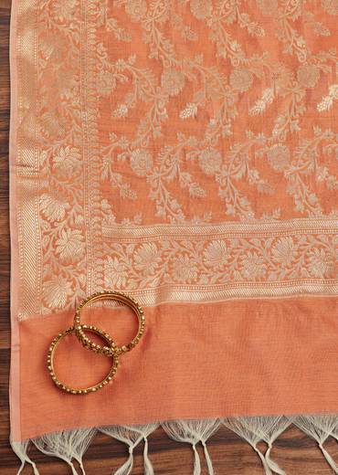 beige-and-peach-banarasi-silk-unstitched-suit-set-with-woven-detailing-sg237252-1