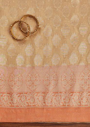 beige-and-peach-banarasi-silk-unstitched-suit-set-with-woven-detailing-sg237252-1