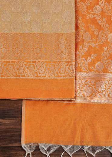orange-beige-banarasi-silk-unstitched-suit-set-with-woven-detailing-sg237253-1