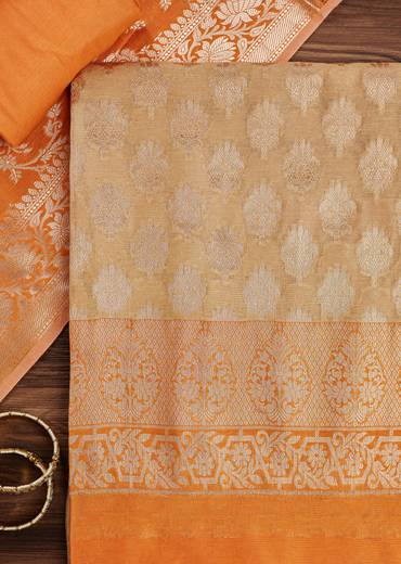 orange-beige-banarasi-silk-unstitched-suit-set-with-woven-detailing-sg237253-1