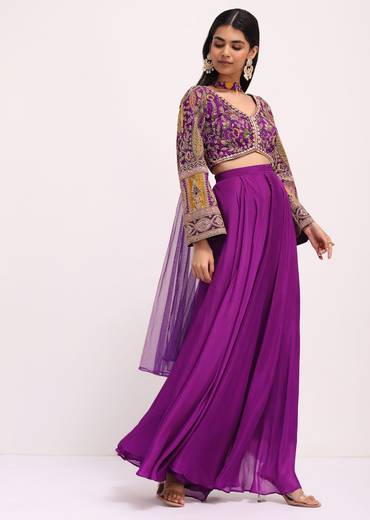purple silk zari crop top and palazzo with dupatta-sg244346 6 e35c8d54-9169-4ebf-b6a0-a199b47fc4f3