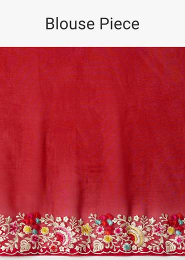 red georgette parsi gara saree with multicolor thread embroidery-sg262218 13