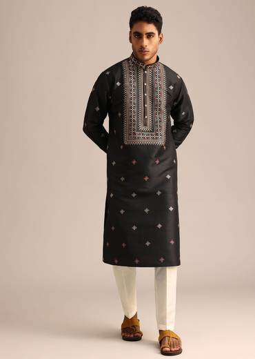 Black Mirror Work Kurta Set