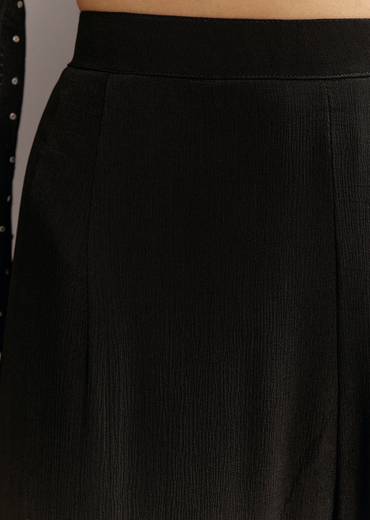 Black Cutdana And Sequins Kurta With Chinon Sharara And Dupatta