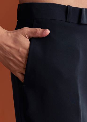 Navy Blue Jodhpuri Suit In Lachkaa Fabric With Hand Embroidery