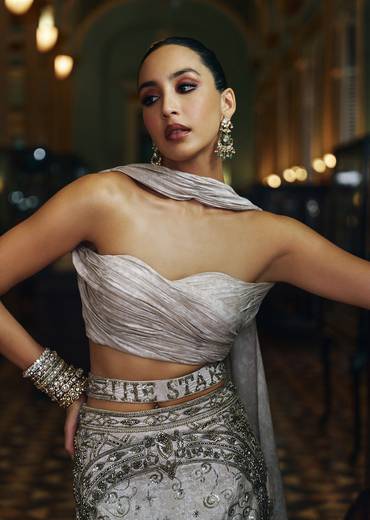 Ivory Star Embroidered Bridal Lehenga