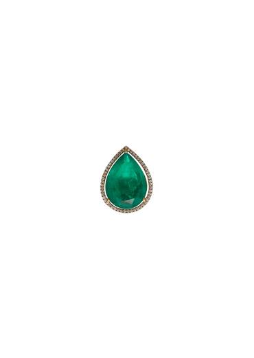Emerald Green Stone Choker Set With Gold Finish