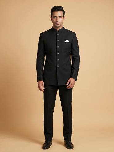Sharp black Jodhpuri