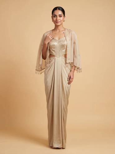 Silver Gold Luxe Cape Set