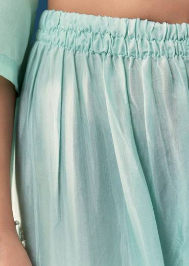 Sky Blue Pakistani Style Kurta Set With Dupatta And Thread Resham Work