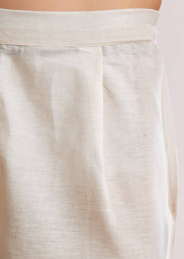 Sky Blue Silk Kurta Set With Bandhani Print