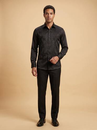 Solid Black Party Shirt