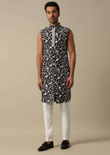 Sophisticated Black Sherwani Set For Men