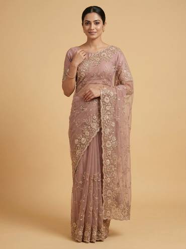 Taupe Mouse Handloom Saree