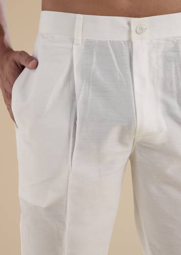 Teal Blue Kurta Set With Thread And Resham Detail