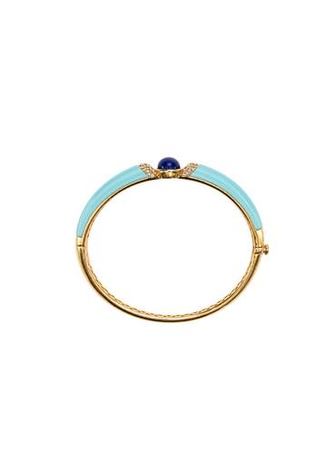 Turquoise Blue Enamel Bangle