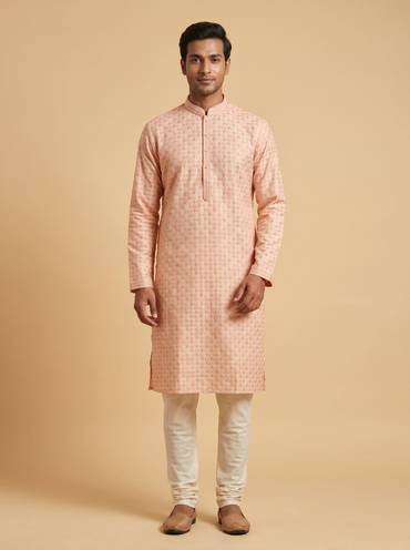 Warm Peach Relaxed Kurta Set