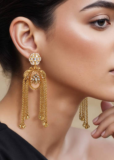 White Tassel Fusion Earrings