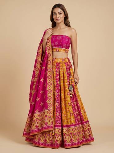 Yellow Marigold Bridesmaid Lehenga