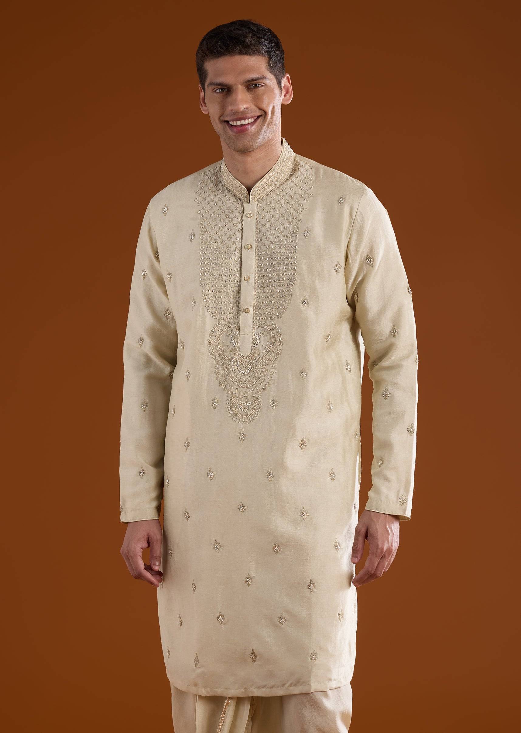 beige-silk-mens-kurta-set-with-thread-and-sequins-work-sg379462-6 fa9d0c29-e9db-4a18-9749-e74f455f7aec