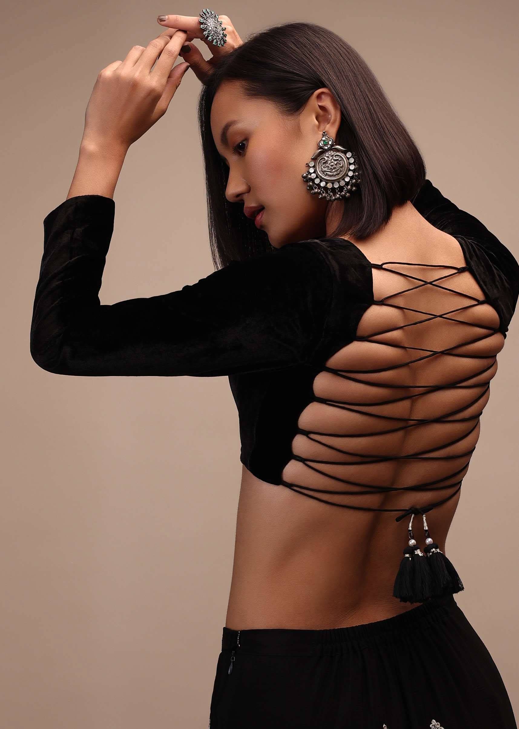 black backless blouse-m001blm566y-sg93783 2