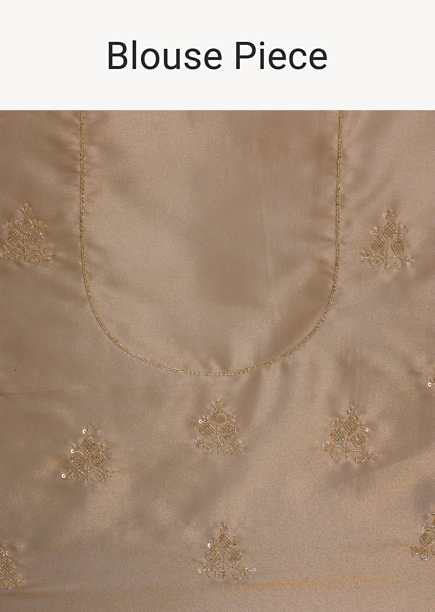 copper tissue saree with cutdana-sg264628