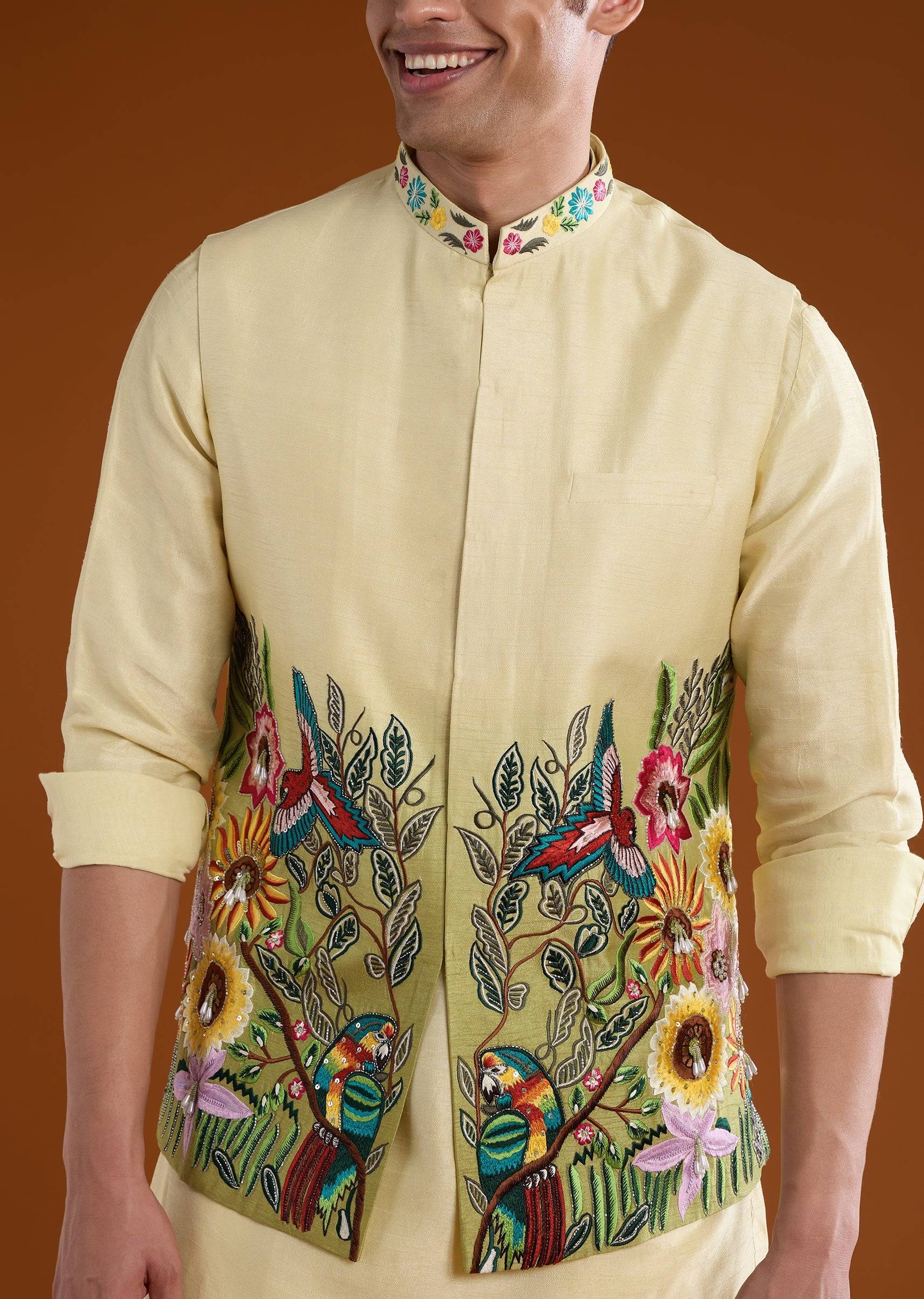 cream-silk-jacket-kurta-set-with-thread-work-sg371014-2 b5792f3f-4ec0-475b-8832-7550b27c275b