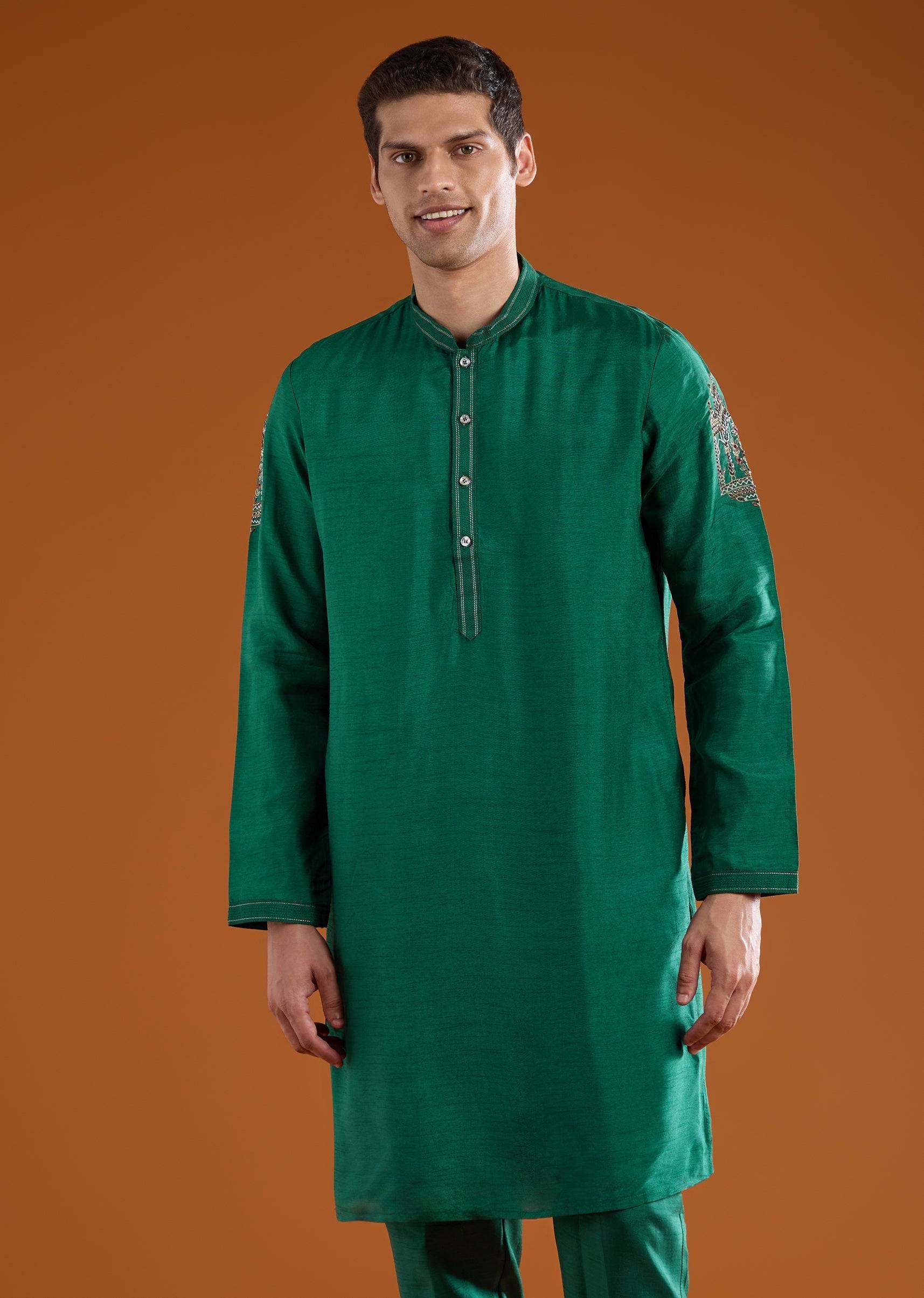 green-dola-silk-jacket-kurta-set-with-thread-work-sg330390-6 cfc8e92f-d448-45cf-bd76-b4704ffa0249