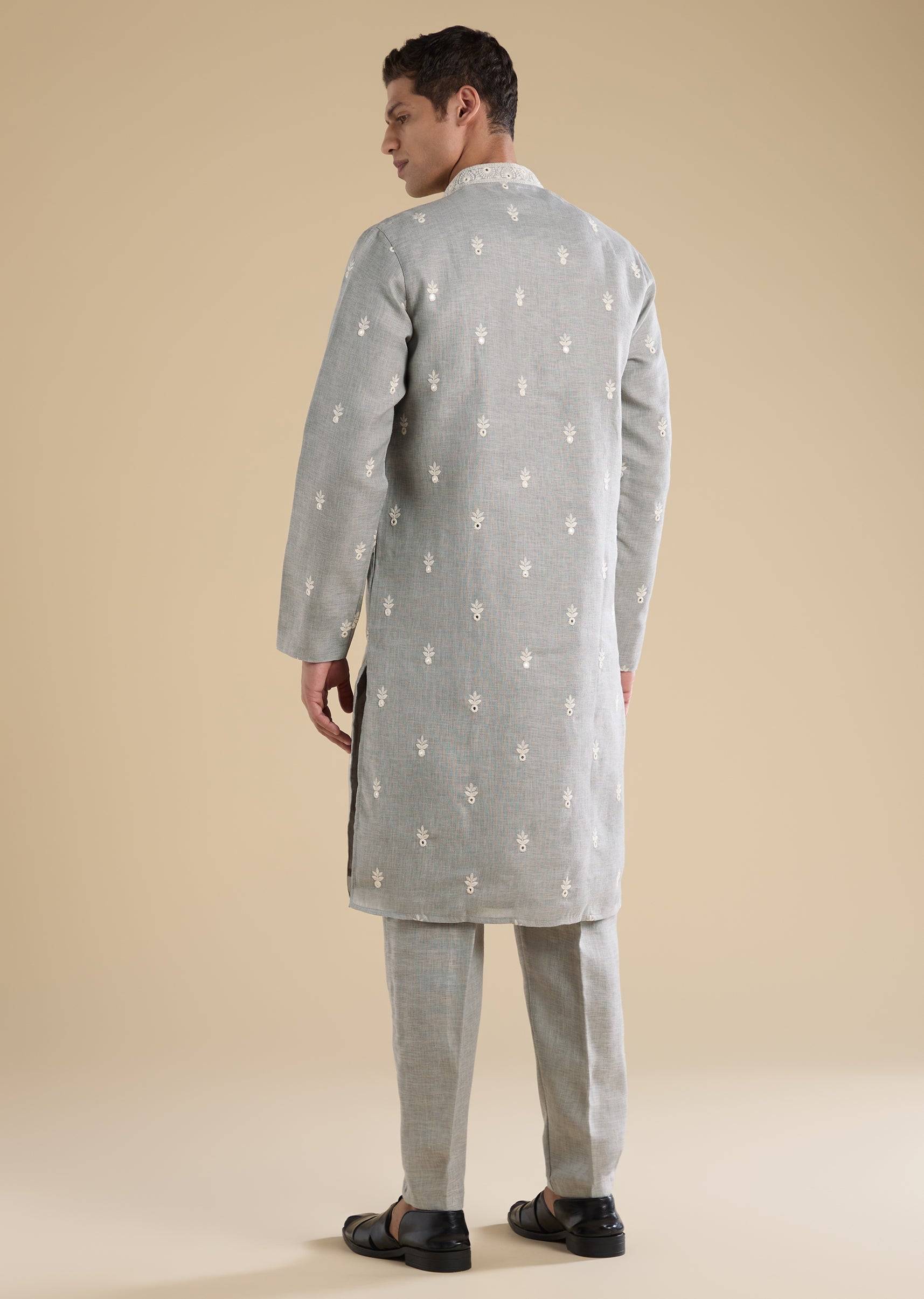 grey-embroidered-kurta-set-for-men-sg370516-5 4972ca8a-e37b-4c1f-9861-1cf85e48d145