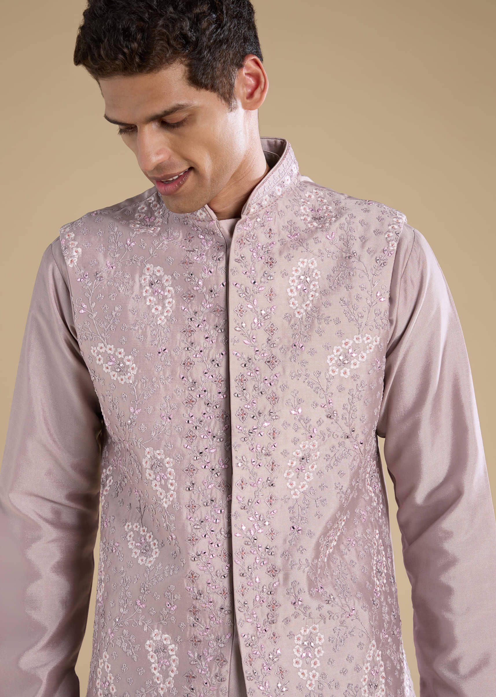 lilac-silk-jacket-kurta-set-with-mirror-work-sg330422-2