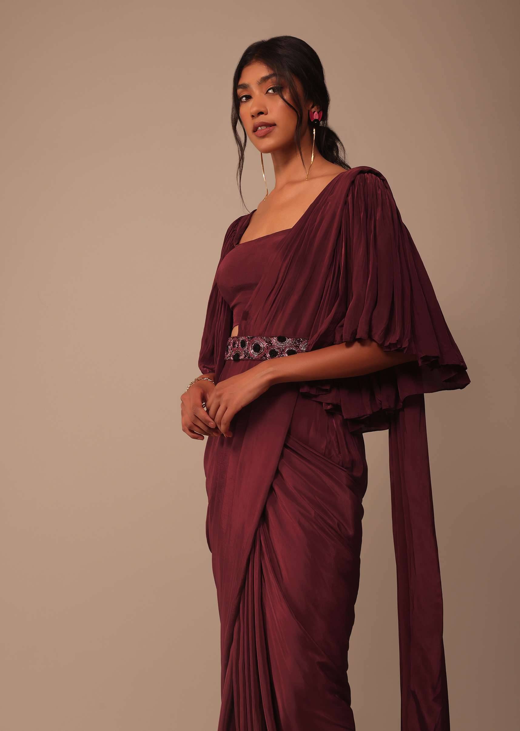 maroon indo-western-sg167143 14